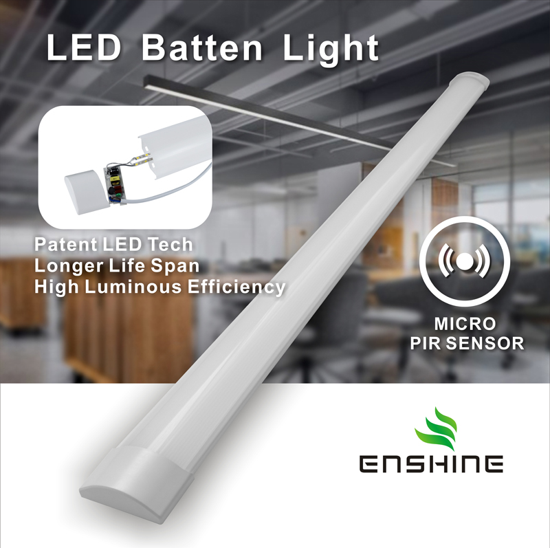 LED Batten Light IP20 IP44 ไมโครเวฟ / เซ็นเซอร์ PIR 9-45W YX-BAN-B