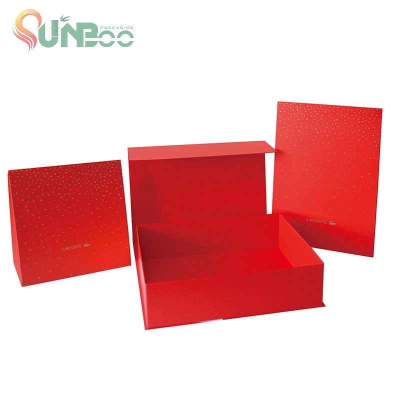 กล่องของขวัญที่ดีสีแดงระดับสูงและพับเก็บได้ -Sp-sp-box058