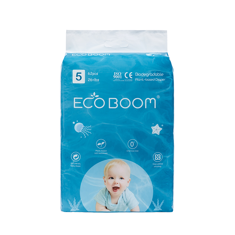 Eco BOOM ผ้าอ้อมทำจากพืชที่ใช้แล้วทิ้งบิ๊กแพ็คทารกใน Polybag XL