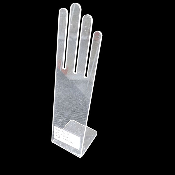 Clear Plexiglass ผู้ถือแหวนมือรูปร่างมือ