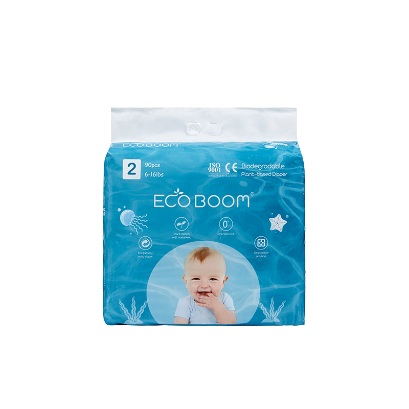 Eco BOOM ผ้าอ้อมทำจากพืชที่ใช้แล้วทิ้งบิ๊กแพ็คทารกใน Polybag S