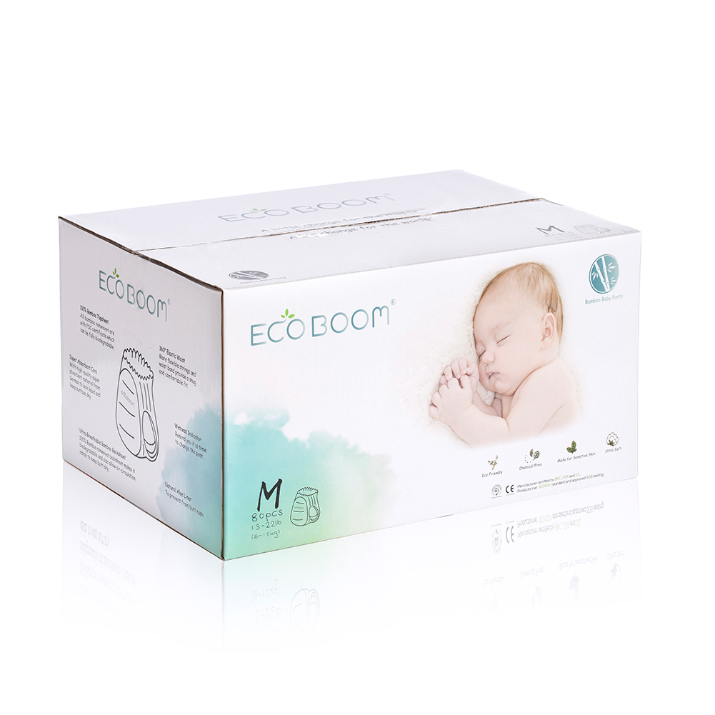 Eco Boom Bamboo Baby Baby กางเกงผ้าอ้อมที่ดีที่สุดสำหรับเด็กขนาด M