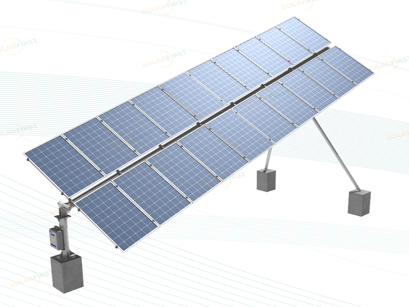 Tilted Solar Tracker Solar Tracker พร้อมโมดูลเอียง