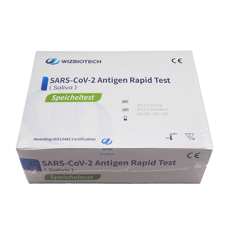 ชุดทดสอบ Antigen Rapid ที่มีความแม่นยำสูงไม่มี Swab Saliva Collection Ag Fast Detection Kit