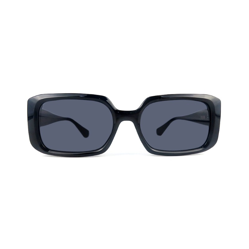 2022 ใหม่มาถึงขายส่ง Shades กรอบแว่นตาผู้หญิง Designer ผู้ชายโลโก้ที่กำหนดเองแฟชั่นแว่นตากันแดดสี่เหลี่ยมผืนผ้าขนาดใหญ่พลาสติกสีดำ