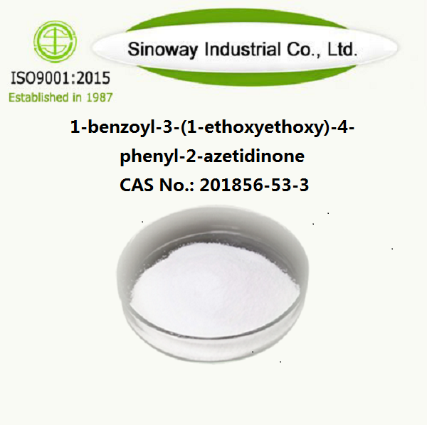 โซ่ข้าง Paclitaxel (Azelidinone) 1-benzoyl-3-(1-ethoxyethoxy)-4-phenyl-2-azetidinone 201856-53-3