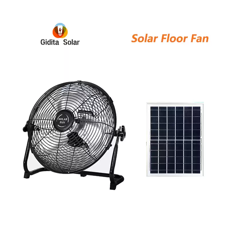 Solar Powered Brushless Floor Fan